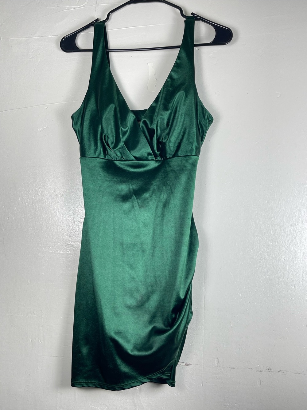 Emerald Sundae Green Satin Slip Dress